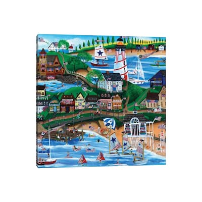 iCanvas "Old New England Seaside 4th of July Celebration" by Cheryl Bartley Canvas Print