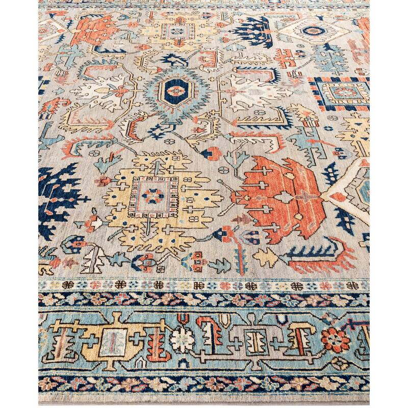 Serapi One-of-a-Kind Hand-Knotted Area Rug - Gray - 9' 2" x 11' 10"