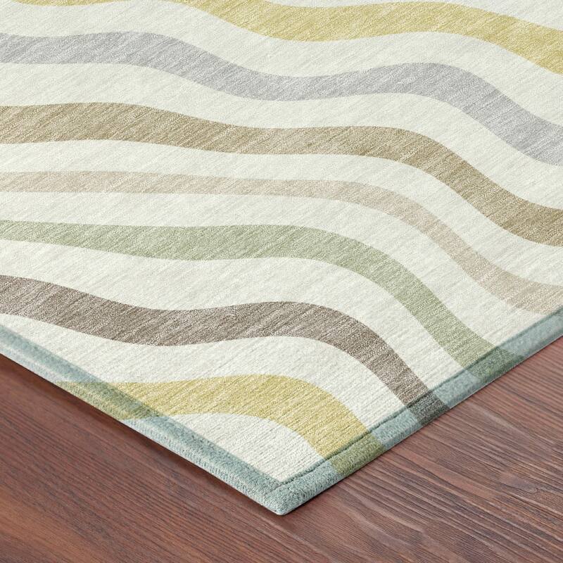 Machine Washable Indoor/ Outdoor Modern Eureka Chantille Rug