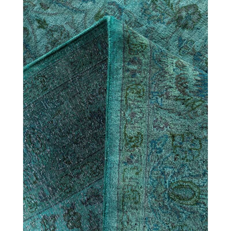 Contemporary Overdyed Wool Hand Knotted Area Rug - 4' 2" x 5' 10"