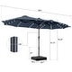 preview thumbnail 46 of 62, 15ft Patio Umbrella Outdoor Market Umbrella with Base and LED Lights