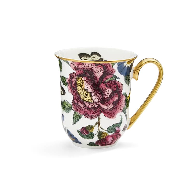 Spode Creatures of Curiosity Mug - White and Floral