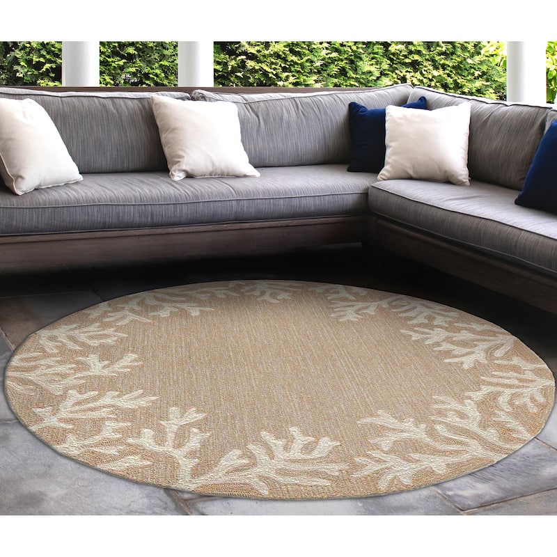 Liora Manne Capri Coral Border Indoor/Outdoor Rug
