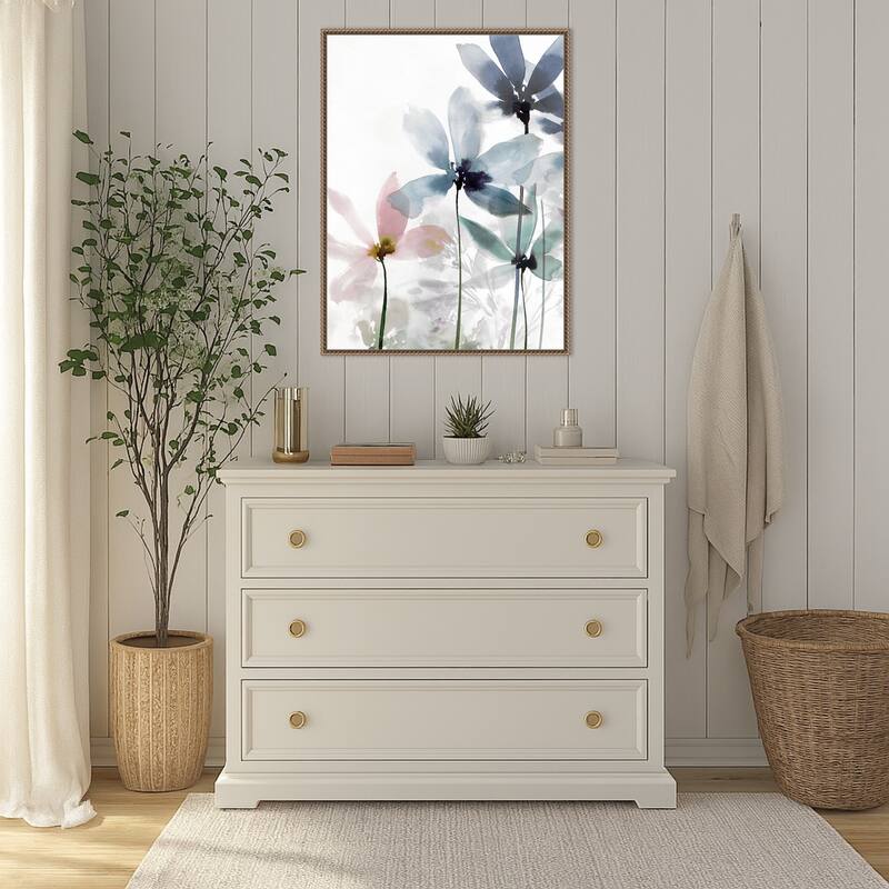 Whimsical Blossoms No. 2 by Aria K (23 x 30 in.), Framed Canvas Wall Art Print