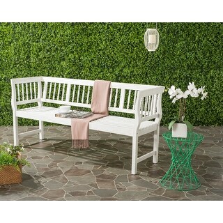 SAFAVIEH Brentwood Outdoor Antique/ White Bench - 68.1" x 20.1" x 31.5"