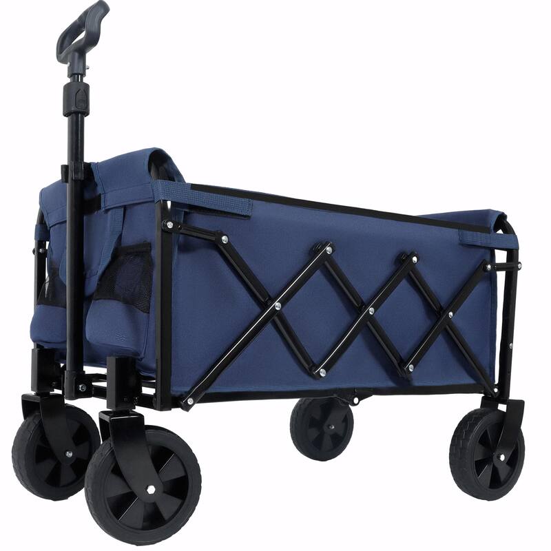 Expandable Dual-Layer Utility Wagon - 100% Extra Space for Convenient Storage