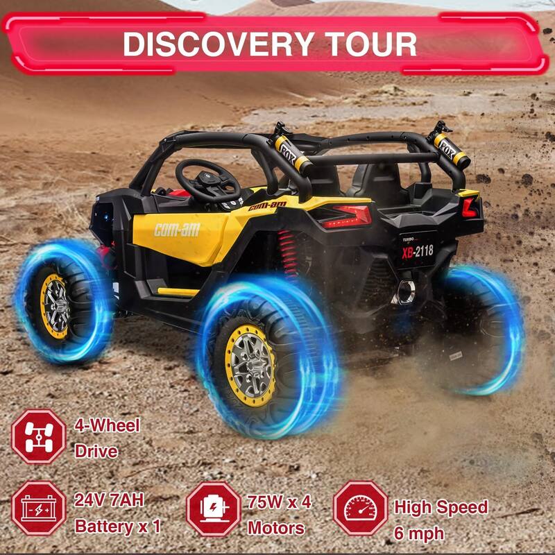 24V 2 Seater Kids Ride on UTV Car w/Remote Control