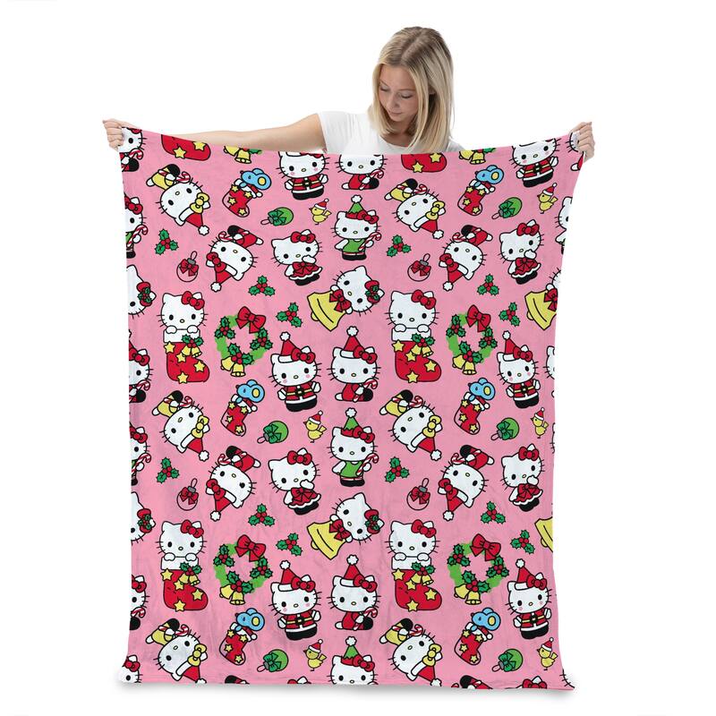 Sanrio Hello Kitty Holiday Hugs Silk Touch Throw Blanket