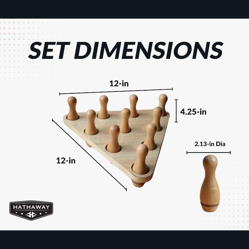 Hathaway Wood Shuffleboard Bowling Pin Set - N/A