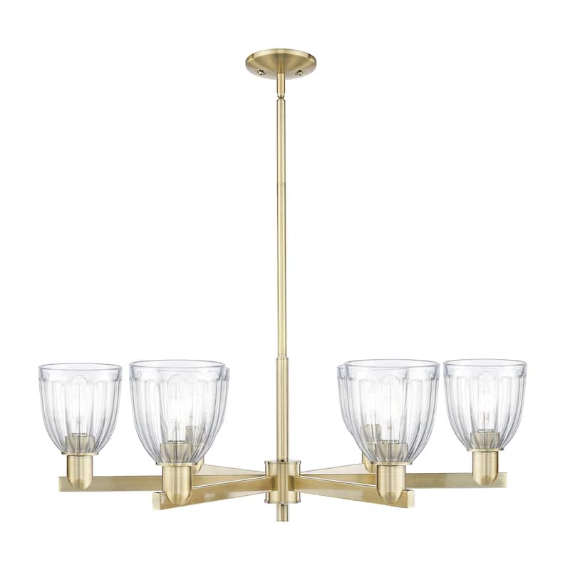 Innovations Lighting Endless Possibilities Arcadia - Brookfield - 6 Light 36" Stem Hung Chandelier - Antique Brass