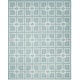 preview thumbnail 15 of 29, Martha Stewart by SAFAVIEH Square Dance Wool/ Banana Silk Rug 8' x 10' - Geyser Blue - Rectangle