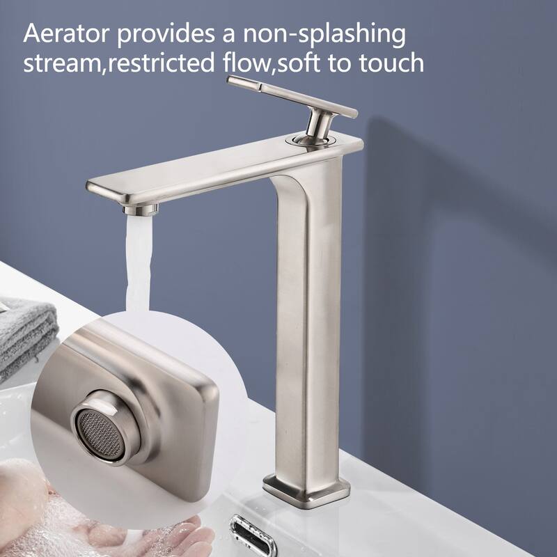 Topcraft 6/12in Single Handle Single Hole Bathroom Faucet Bathroom Vessel Faucet
