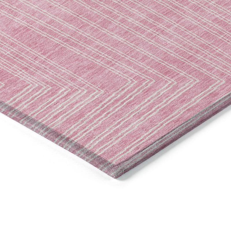 Machine Washable Indoor/ Outdoor Contemporary Stack Chantille Rug