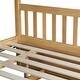 preview thumbnail 4 of 9, Stylish Full Over Full Rubber Wood Bunk Bed with Trundle, Ladder and Guardrails, Convertible to 2 Full Size Beds, White Oak