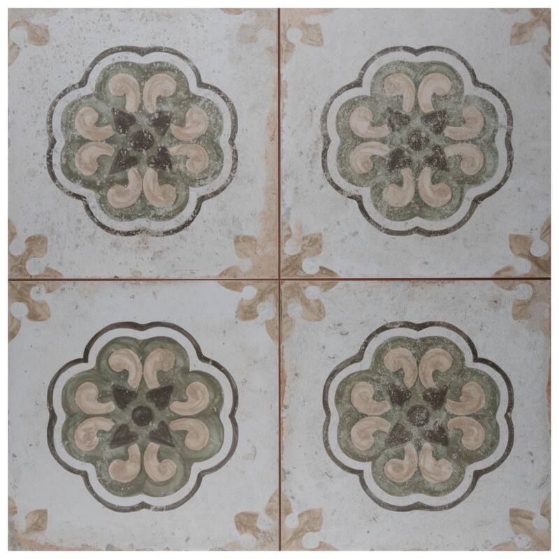 Merola Tile Kings Porto Flavia 17-5/8" x 17-5/8" Ceramic Floor and Wall Tile