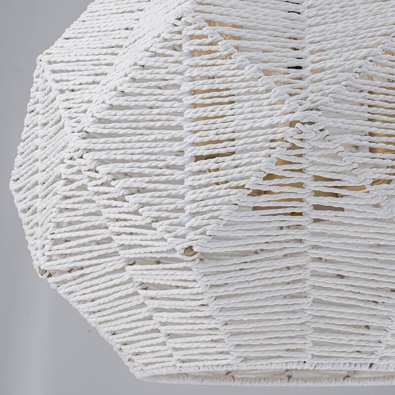 3-Light White Coastal Pendant Light - 19 Wide