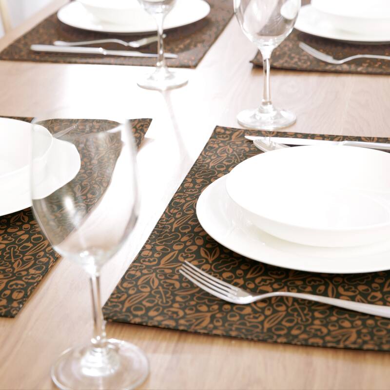 Autumn Fall Leaf Printed Placemats (Set of 4)