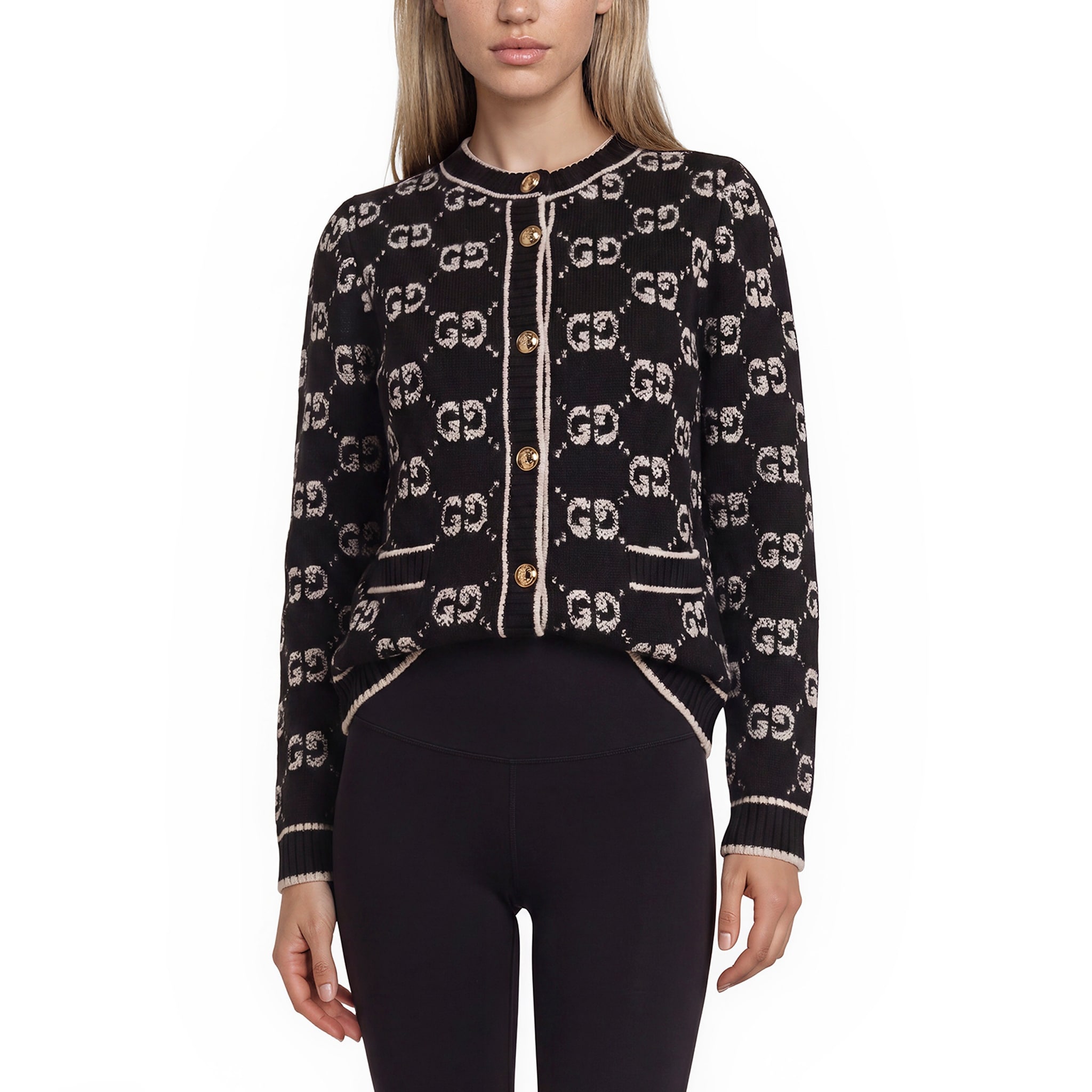 Gucci GG Wool Boucle Jacquard Cardigan