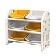 preview thumbnail 2 of 5, Kids Toy Storage Organizer with 6 Bins,Nursery Organizer Kids Furniture Set Toy Storage Cabinet Unit with HDPE Shelf and Bins