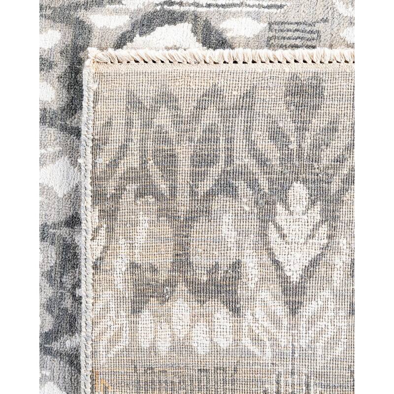 Ikat One-of-a-Kind Hand-Knotted Area Rug, Gray - 8' 0" x 10' 5"