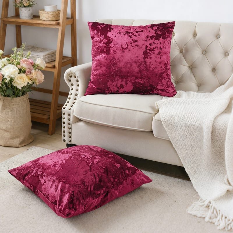 Rancho Crushed Velvet Throw Pillow Cover Set, NO INSERT