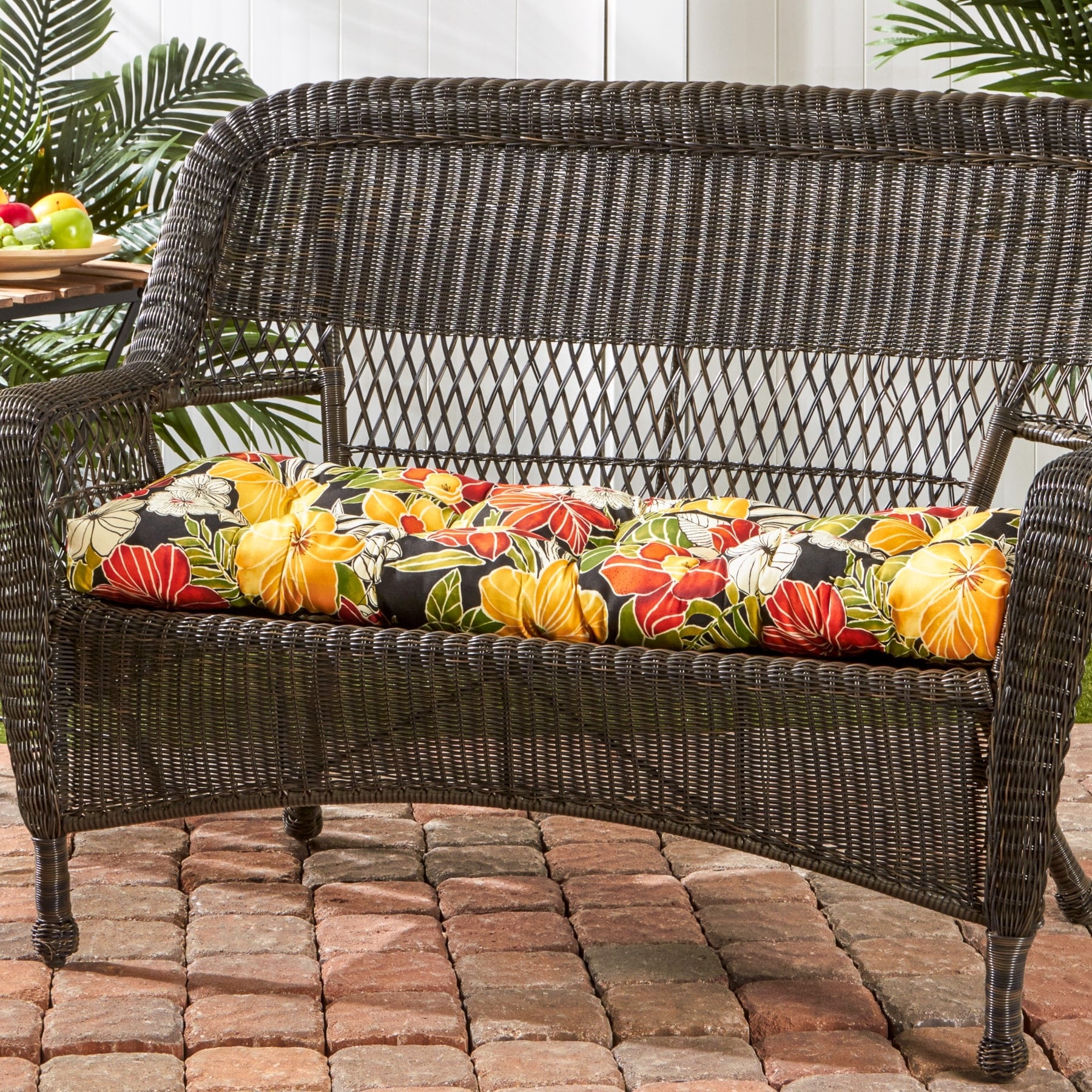 Aloha Floral 44-inch Swing/ Bench Cushion