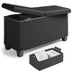 preview thumbnail 58 of 62, Nestl Storage 30-In Storage Ottoman Bench with Storage Bins for Bedroom - Folding Foot Rest Ottoman with Storage for Living Room Faux Leather - Black