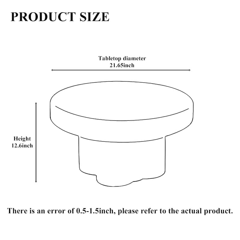 Modern Artistic Flower Glass Round Coffee Table Side Table