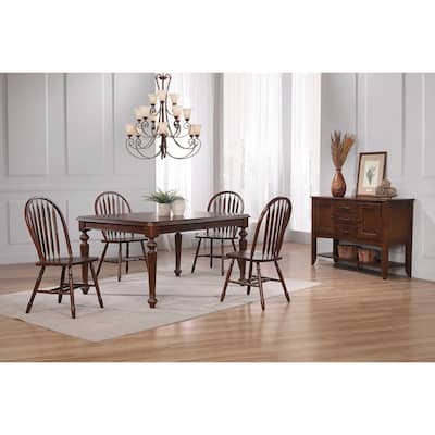 Extendable Dining Set 8 Seater - Rectangular Table with Butterfly Leaf & Sideboard - Art Deco Style