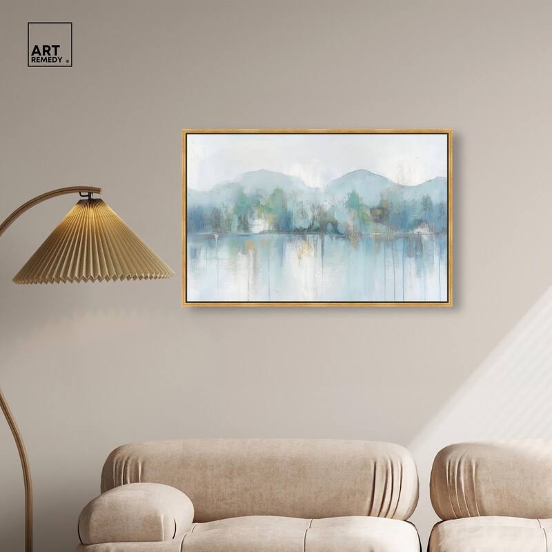 Mirrored Aqua Dream II Canvas by Art Remedy
