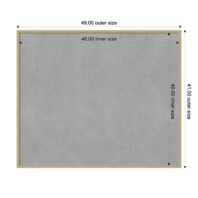 Amanti Art Lucie Champagne Framed Magnetic Board - Board Size 48x40