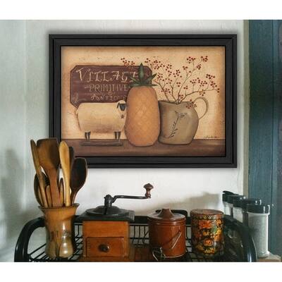 TrendyDecor4U Traditional "Country Necessities" Framed Print Wall Art by Pam Britton
