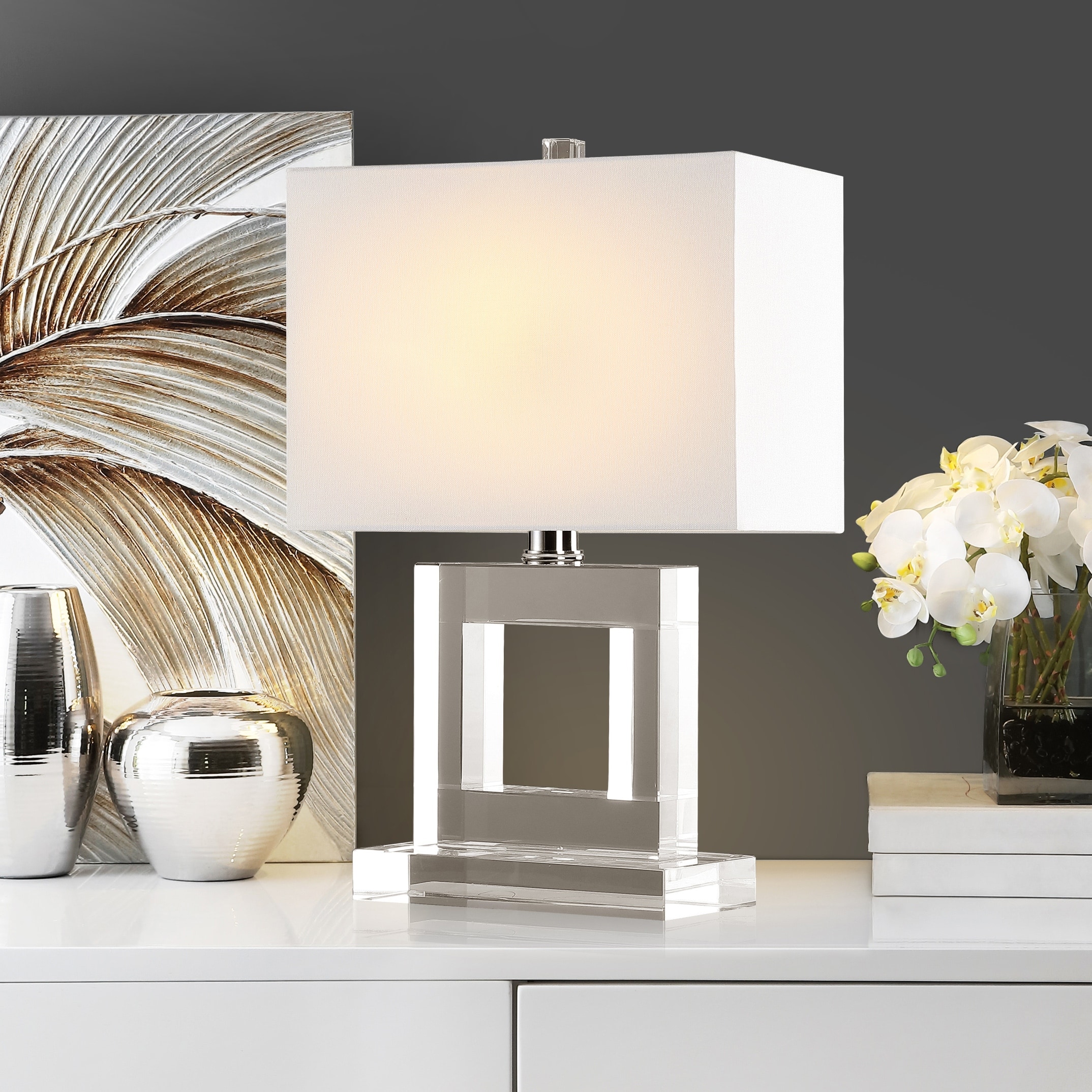 SAFAVIEH Lighting 21 inch Town Square Crystal Table Lamp. 14