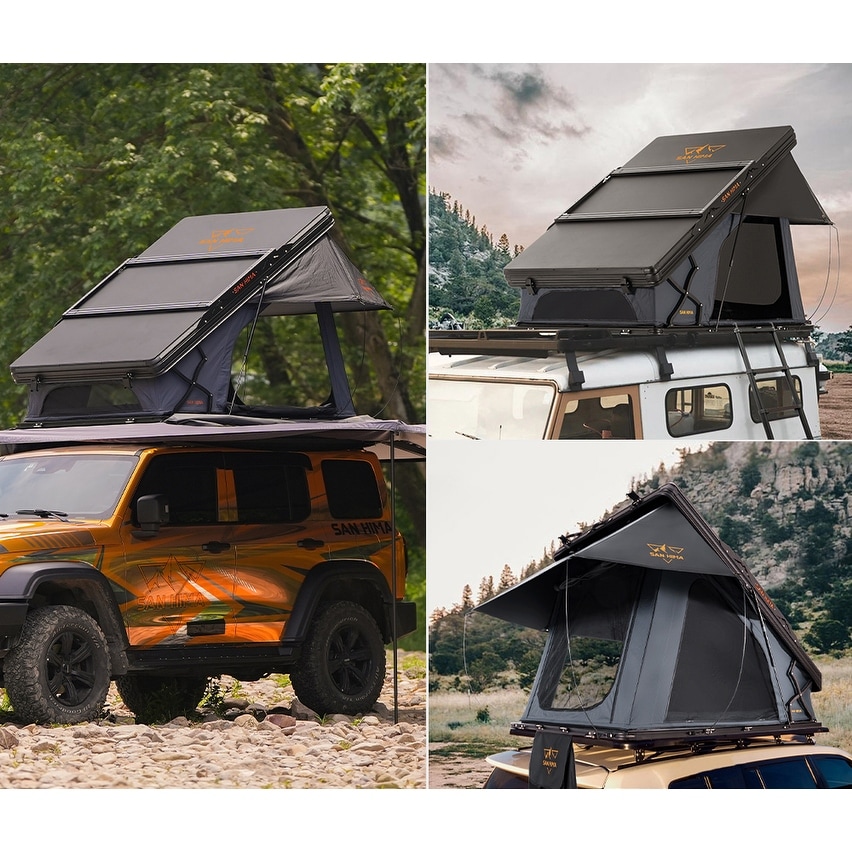 X Rooftop Tent Hardshell With Ladder Camping 4WD 4x4 - Bed