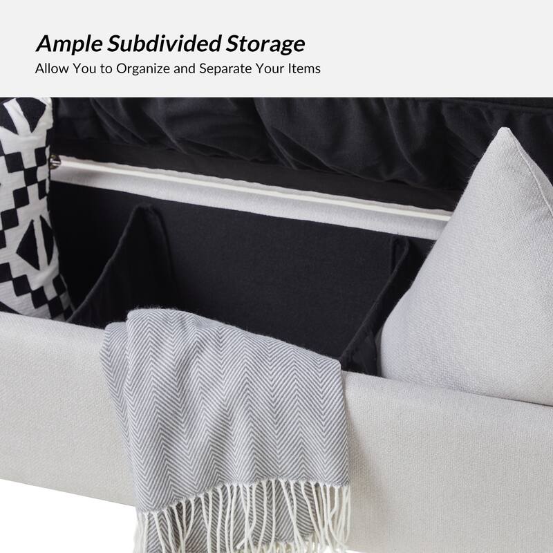 Angelus Upholstered Flip Top Storage Bench withTwo Pillows and Arms by HULALA HOME