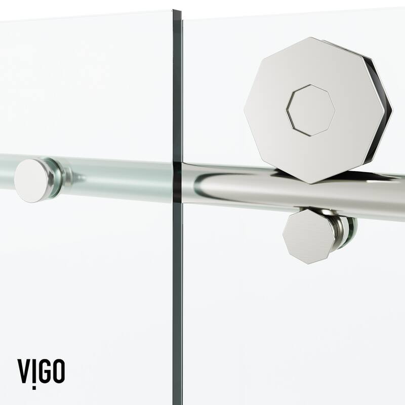 VIGO Elan Hart Frameless Sliding Shower Door