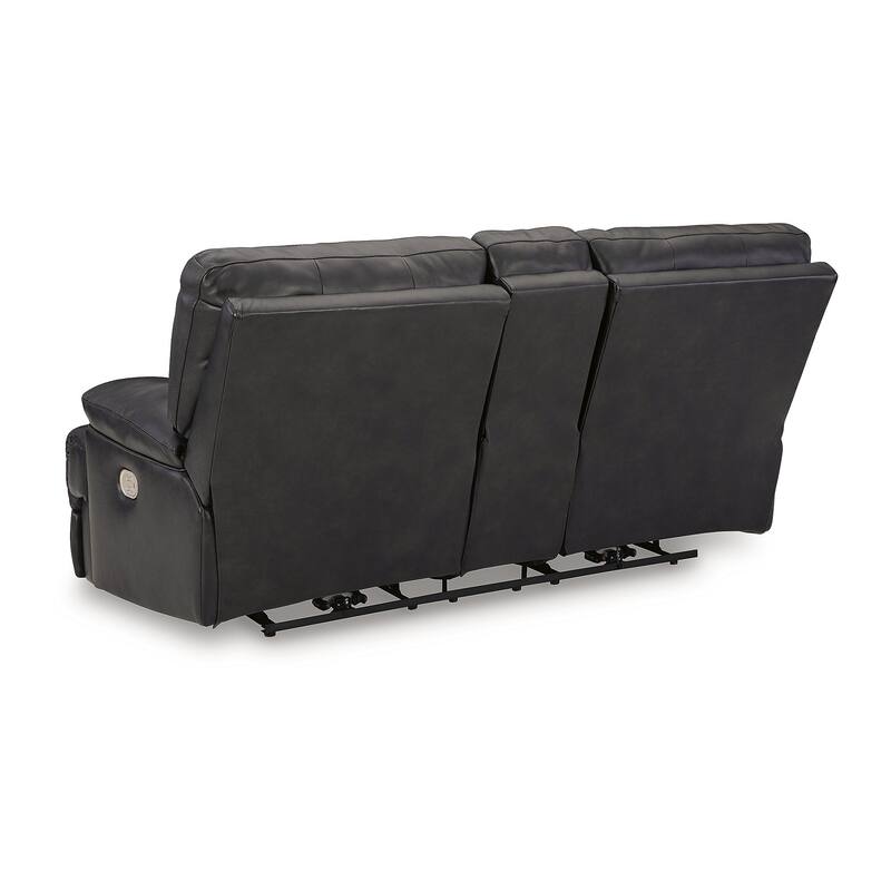 Signature Design by Ashley Mountainous Black Power Reclining Loveseat - 82"W x 42"D x 42"H