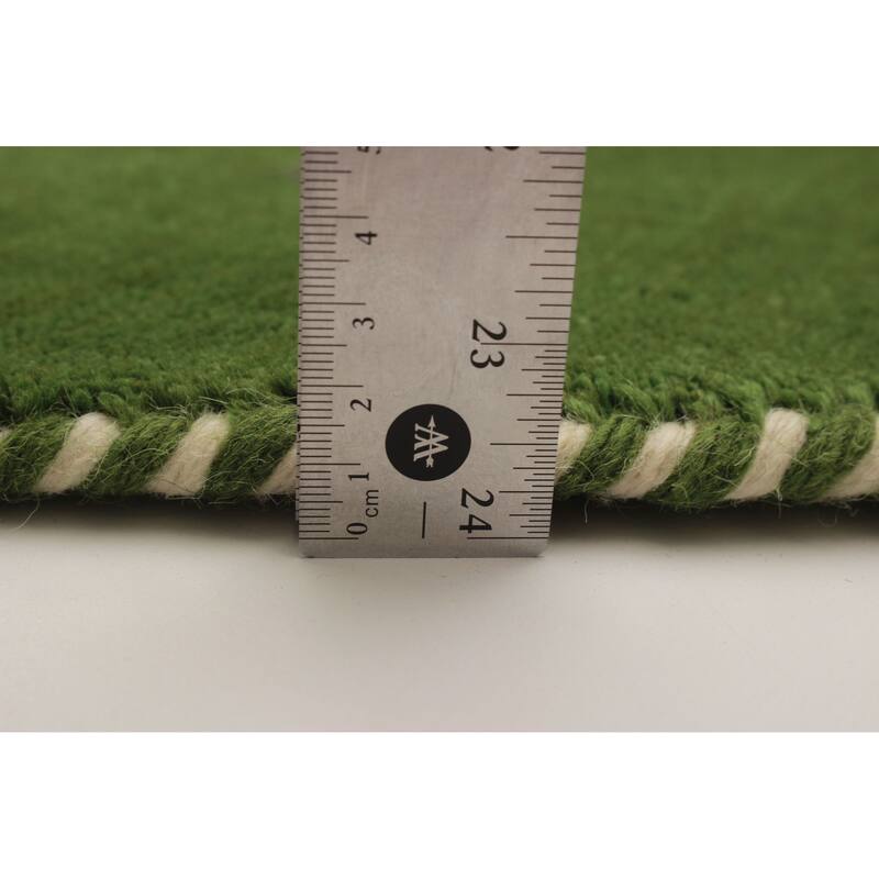 Kashkuli Gabbeh Green Rug 5'0" x 5'0" - 5'0 x 5'0