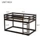 preview thumbnail 3 of 95, Low Loft Bed with Ladder, Solid Rubber Wooden Bed Frame for Multi Children, Floor Bed - Available with or without Slats