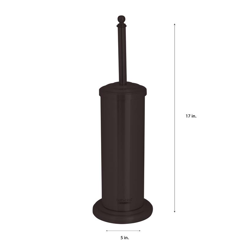 Bath Bliss 2 Pack Steel Toilet Brush and Holder in Rust - Dimensions: 5"Rdx16.75"H