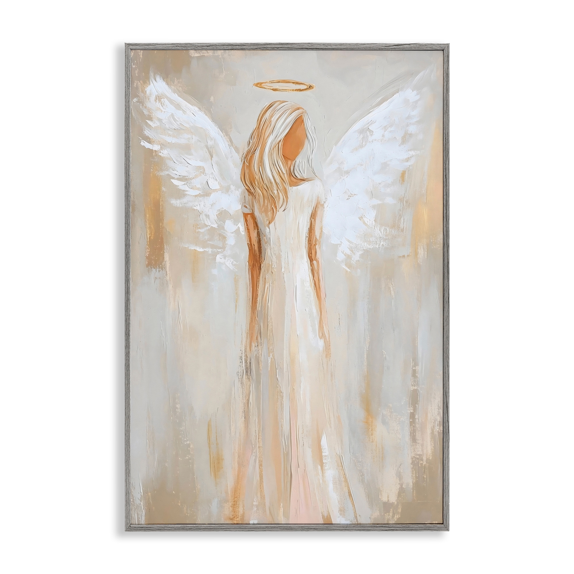 Stupell Guardian Angel Portrait Framed Giclee Art Design By Petal Prints Design