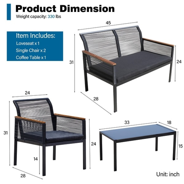 Gableton 4 piece discount wicker chat set