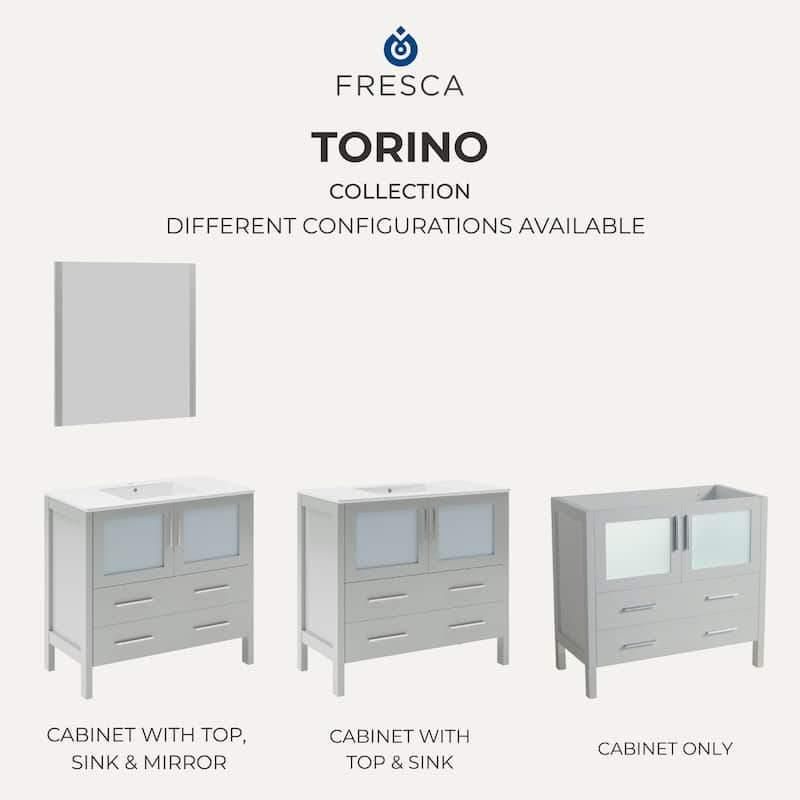 Fresca Torino 36" Free Standing Single Vanity Set with Engineered Wood