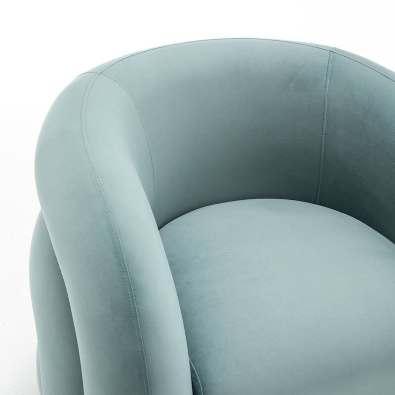 SEYNAR Modern Glam Velvet 360 Degree Swivel Accent Armchair with Tufted Back Set of 2