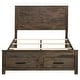 preview thumbnail 4 of 8, Woodmont Farmhouse Storage Bed Rustic Golden Brown