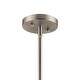 preview thumbnail 4 of 6, Kichler Lighting Valserrano 7.75 inch Mini Pendant Light Brushed Nickel with Clear Seeded Glass