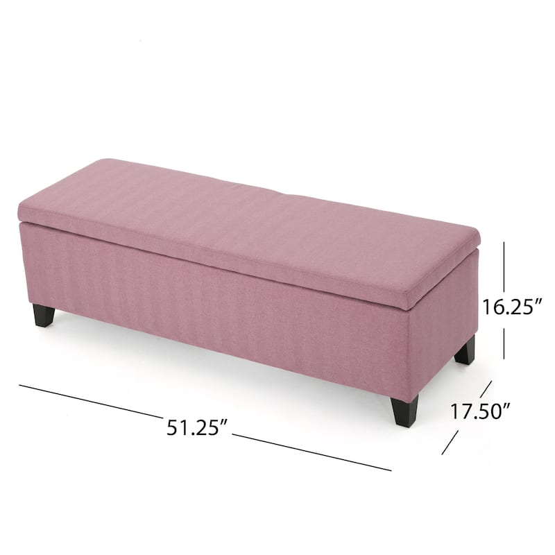 Cleo Fabric Storage Ottoman Bench by Christopher Knight Home