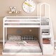 preview thumbnail 4 of 15, Convertible Twin/Full Bunk Bed with Staircase and Moveable Shelves