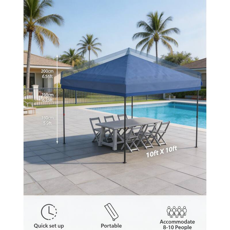 Folding Pop Up Canopy Tent, Height Adjustable