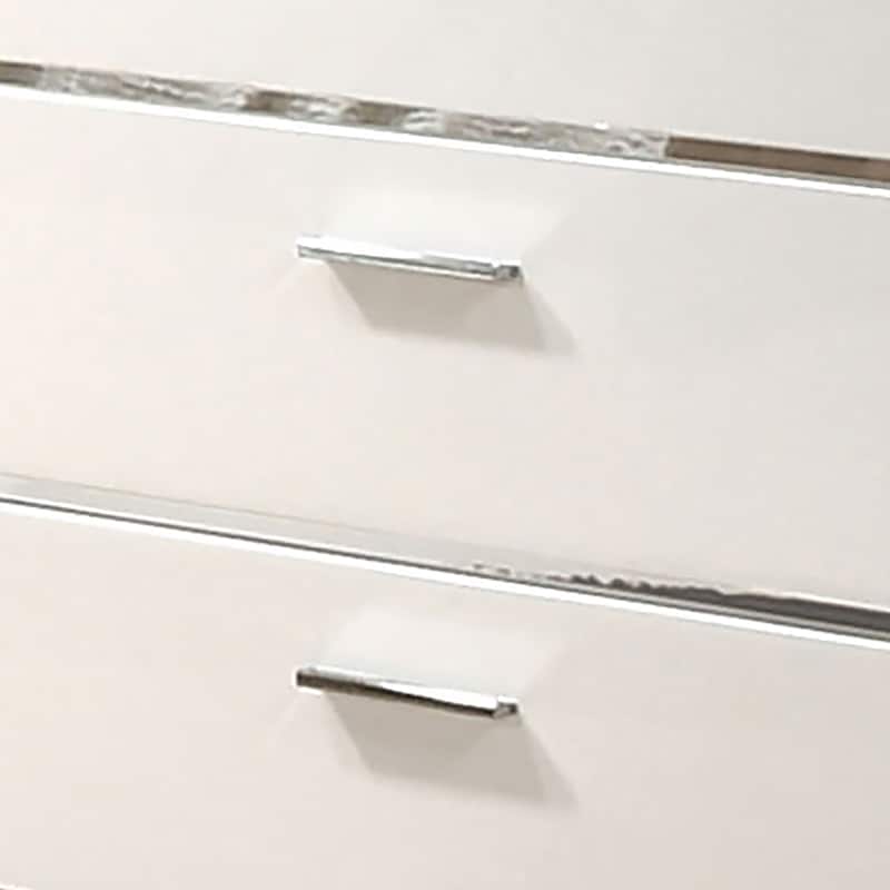 Furniture of America Champs Contemporary White Solid Wood 6-Drawer Dresser